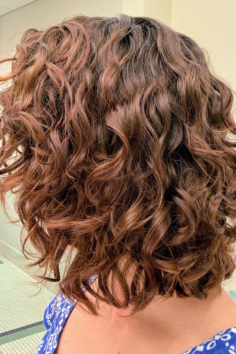 Curly Redish Brown Hair Perm